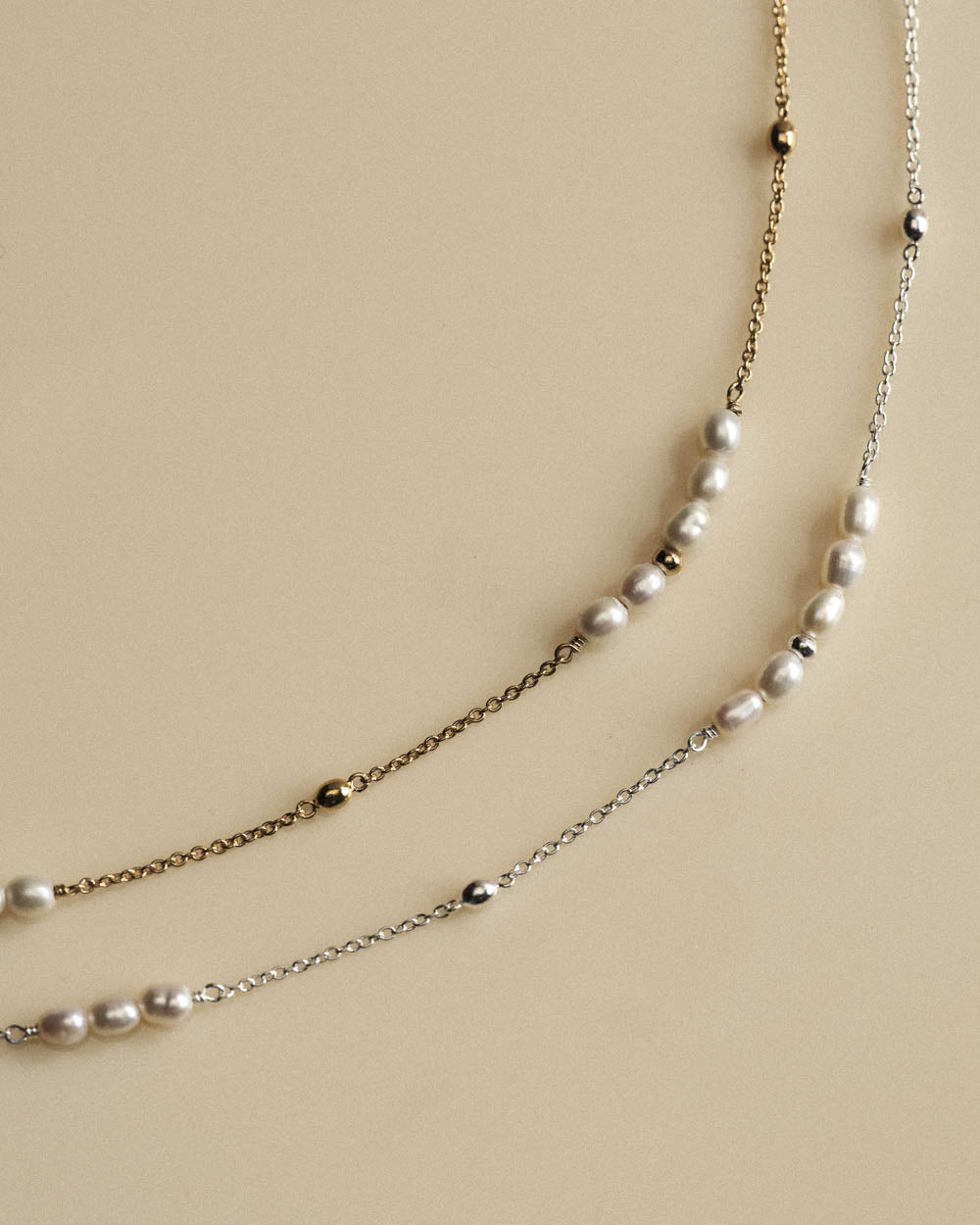 RESONANCE PEARL NECKLACE (STERLING SILVER)