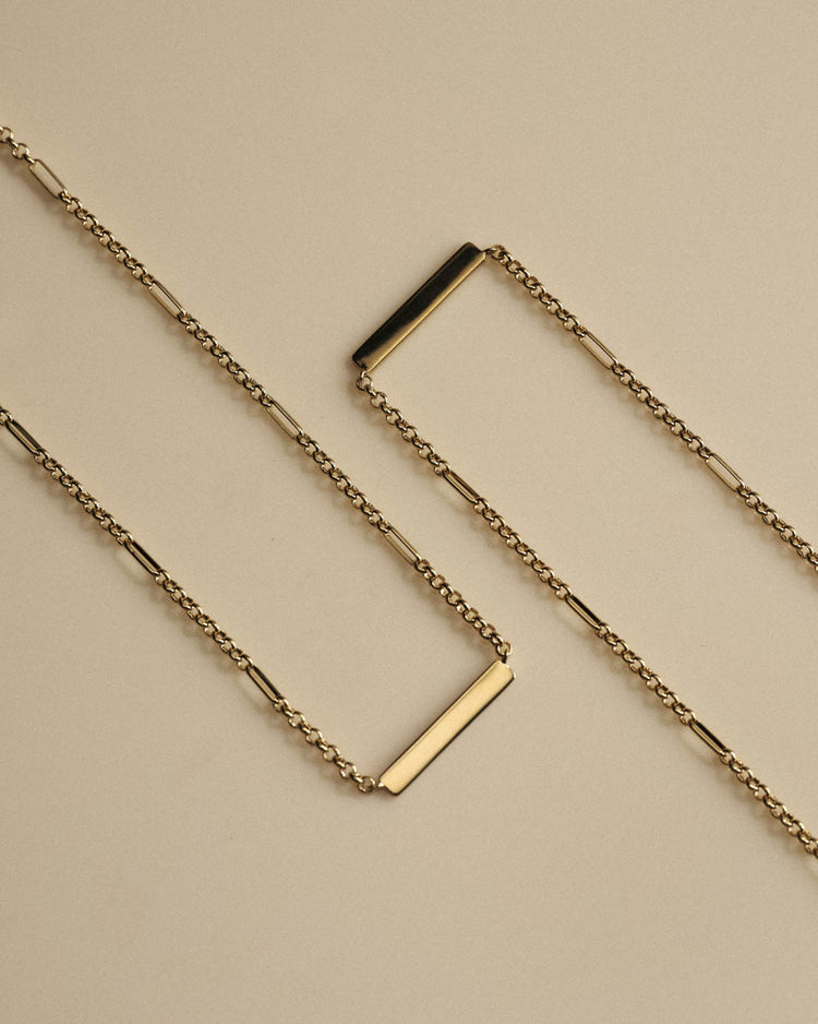 ENGRAVABLE BELCHER CHAIN NECKLACE (18K GOLD PLATED)