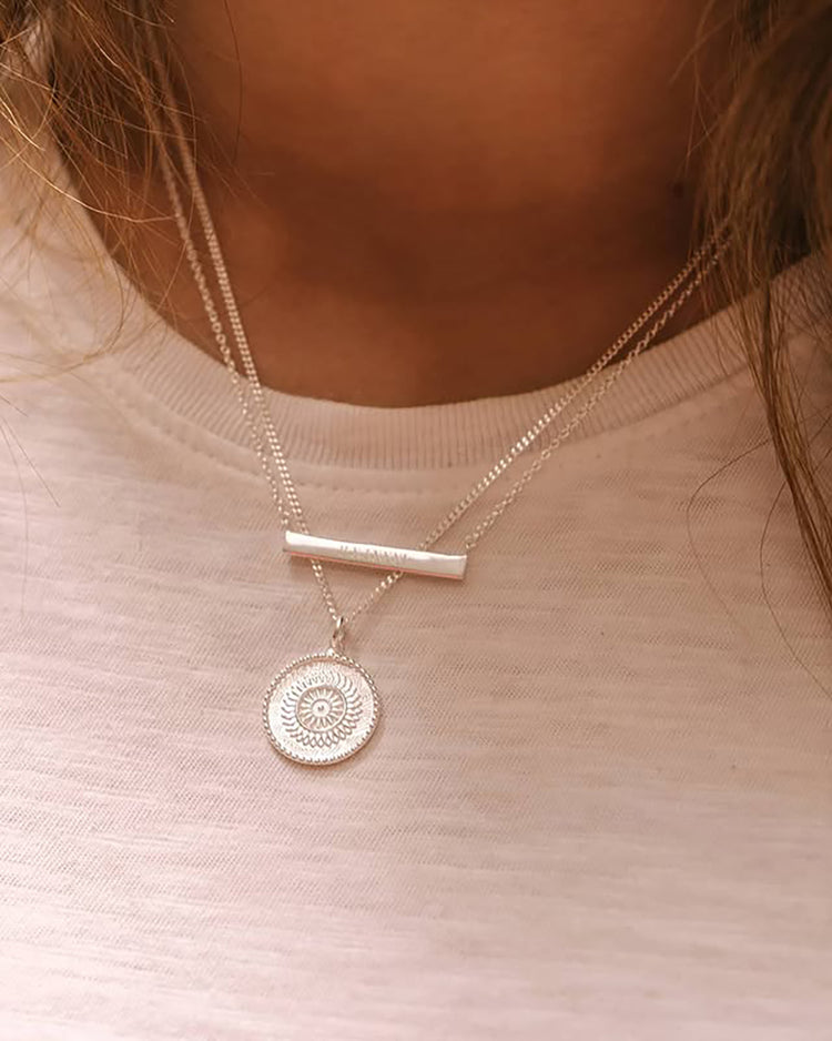ENGRAVABLE BAR NECKLACE (STERLING SILVER)