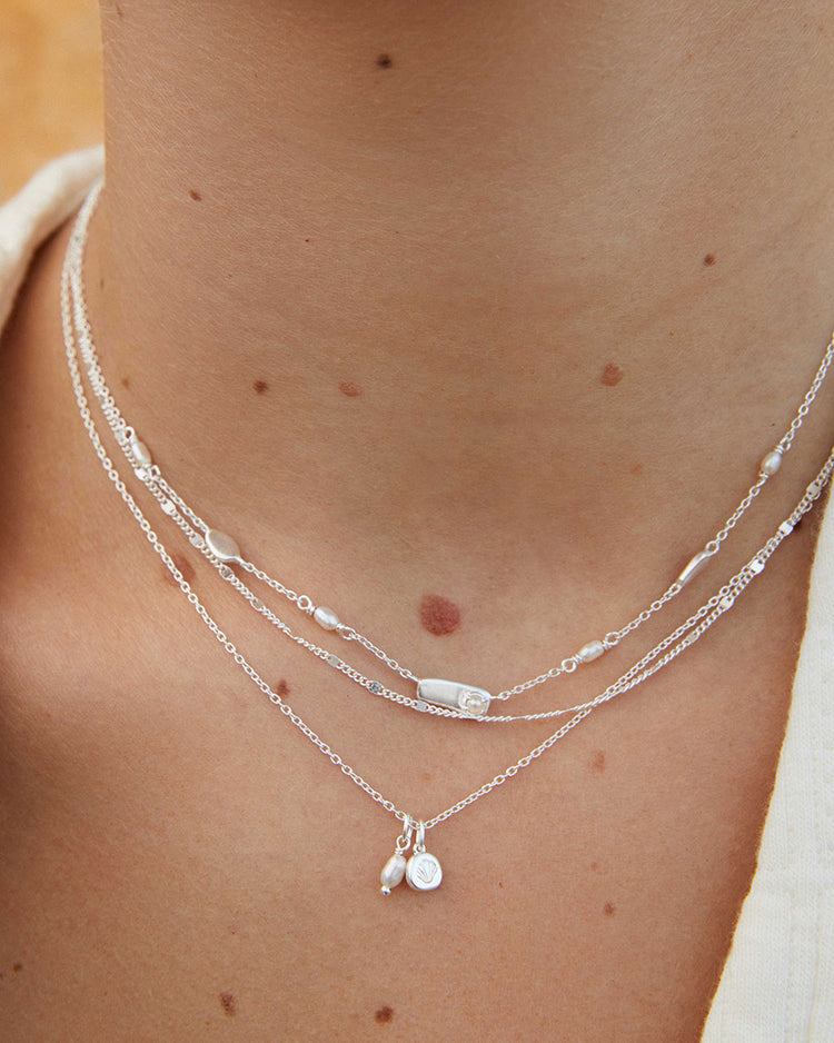MEMOIR PEARL NECKLACE (STERLING SILVER) IMAGE 2