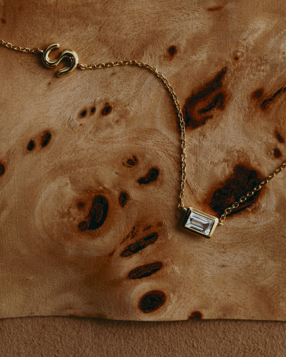 OUTLINE INITIAL NECKLACE A-Z (18K GOLD VERMEIL)