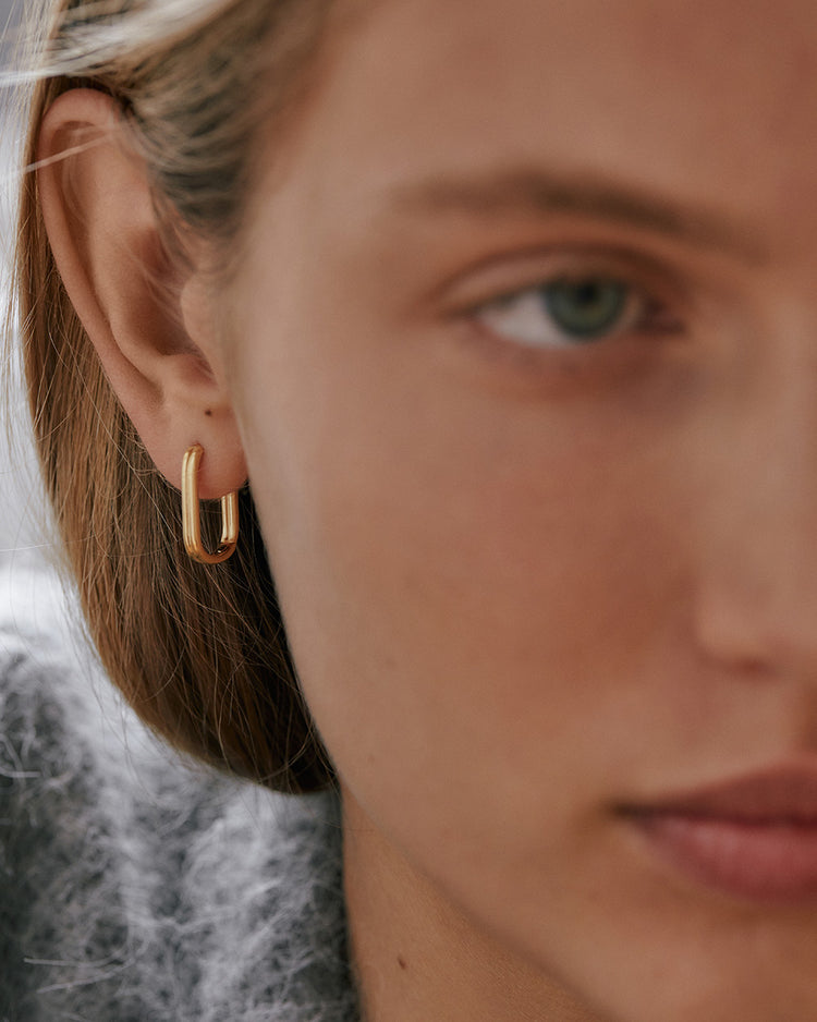 ROAM HOOPS MEDIUM (18K GOLD PLATED)