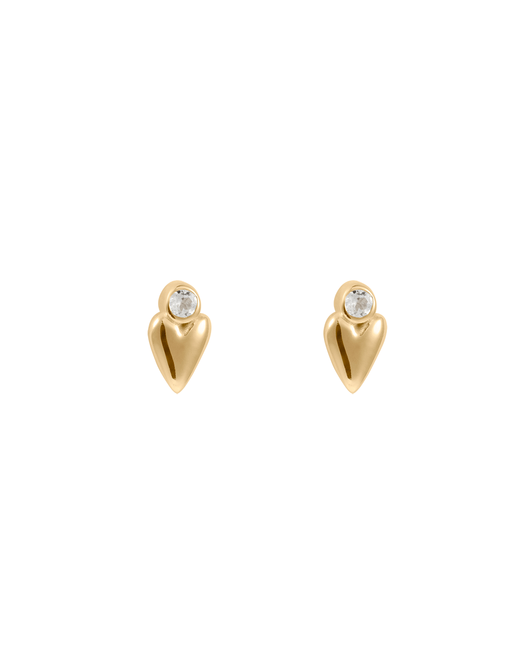 ABODE HEART STUDS (18K GOLD PLATED)