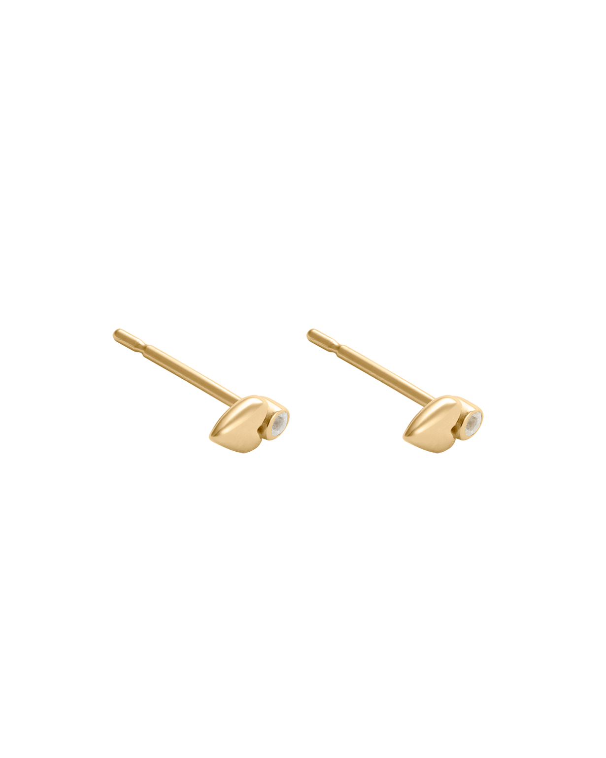 ABODE HEART STUDS (18K GOLD PLATED)