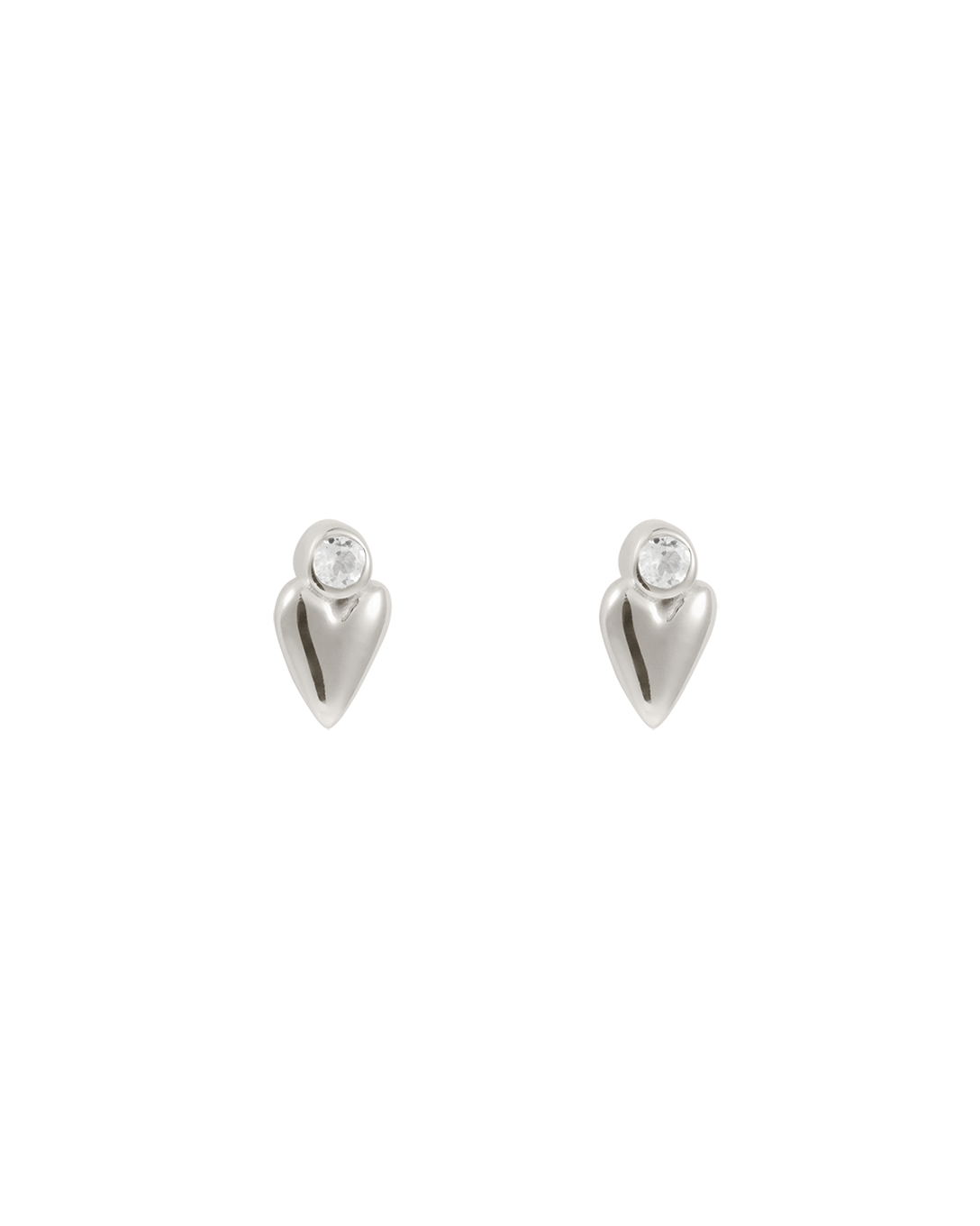 ABODE HEART STUDS (STERLING SILVER)