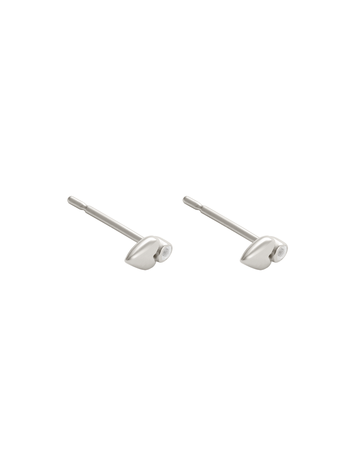 ABODE HEART STUDS (STERLING SILVER)