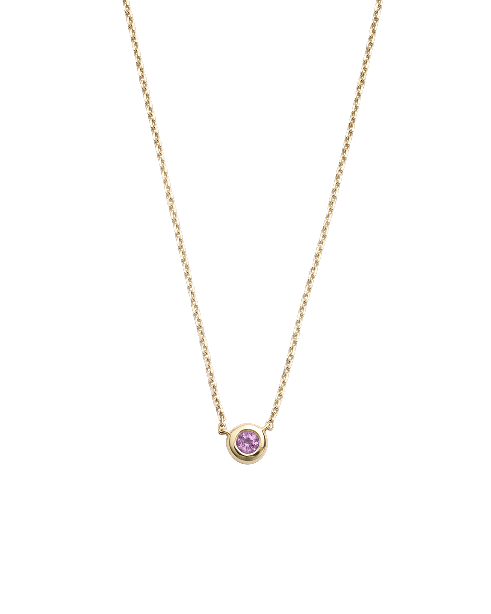 PETITE BIRTHSTONE NECKLACE (9K GOLD) FEBRUARY