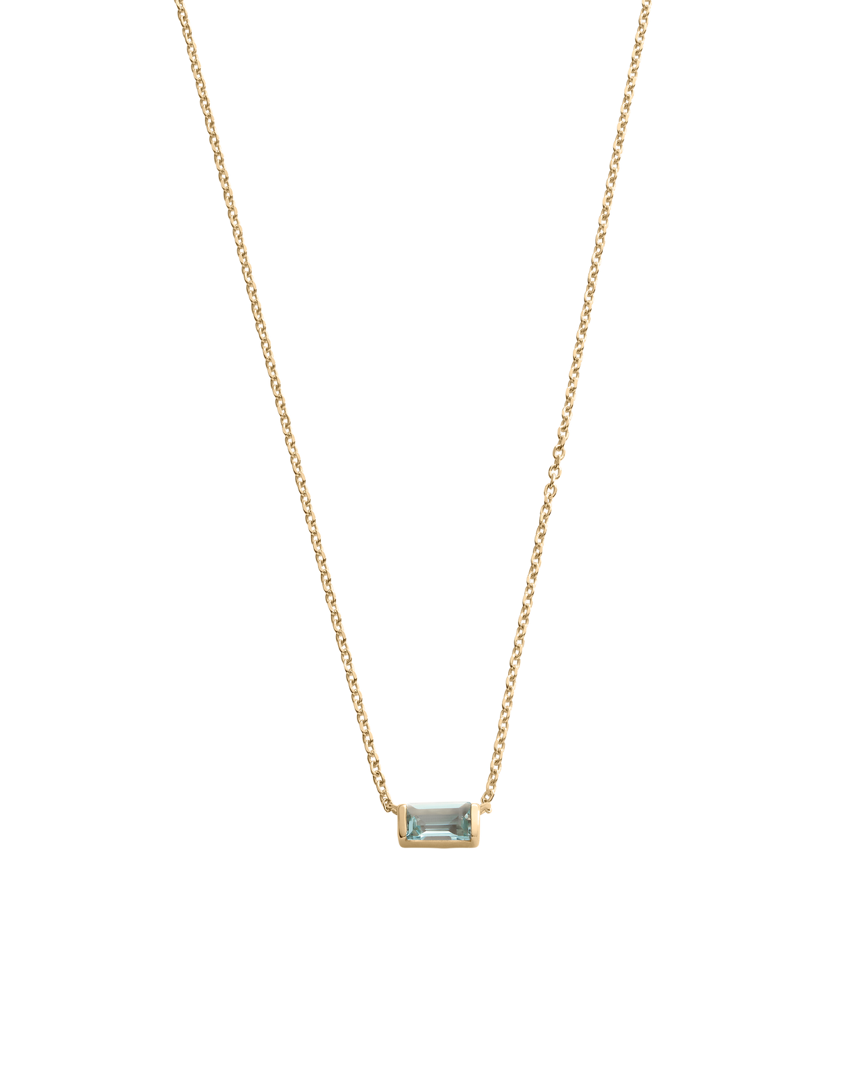 BAGUETTE BIRTHSTONE NECKLACE (18K GOLD VERMEIL) MARCH