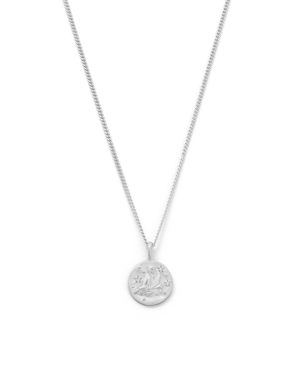 AQUARIUS PETITE ZODIAC NECKLACE (STERLING SILVER) IMAGE 1