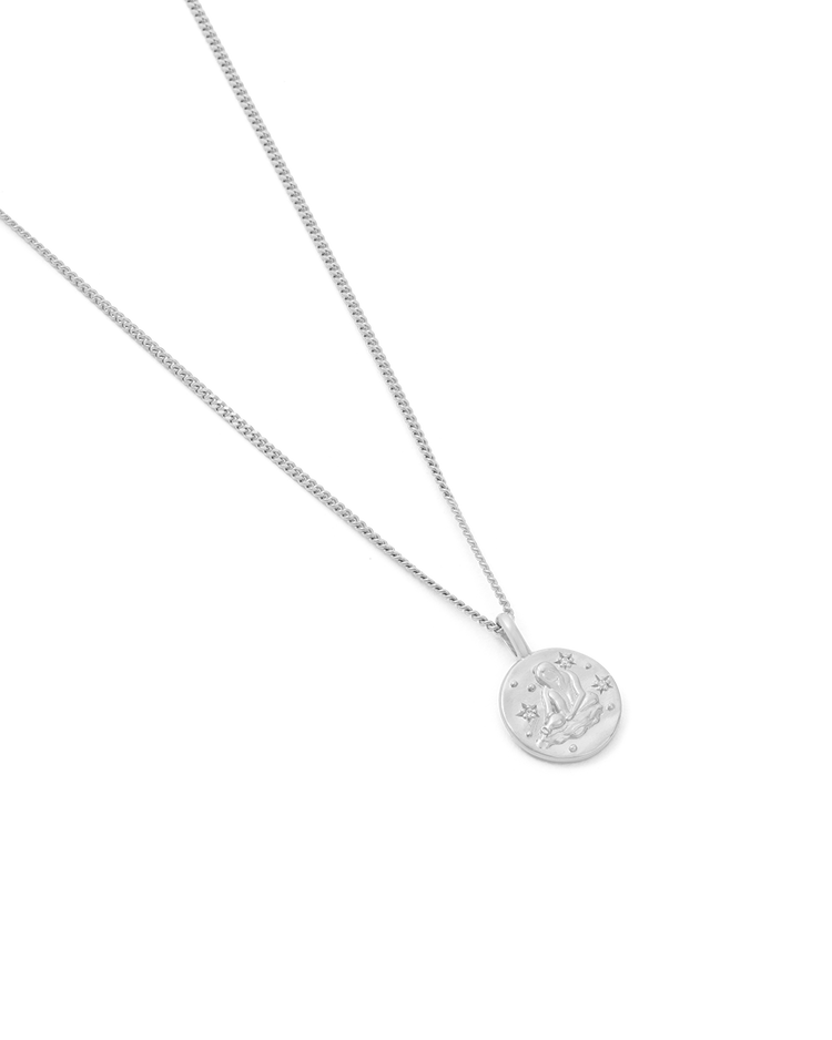 AQUARIUS PETITE ZODIAC NECKLACE (STERLING SILVER)
