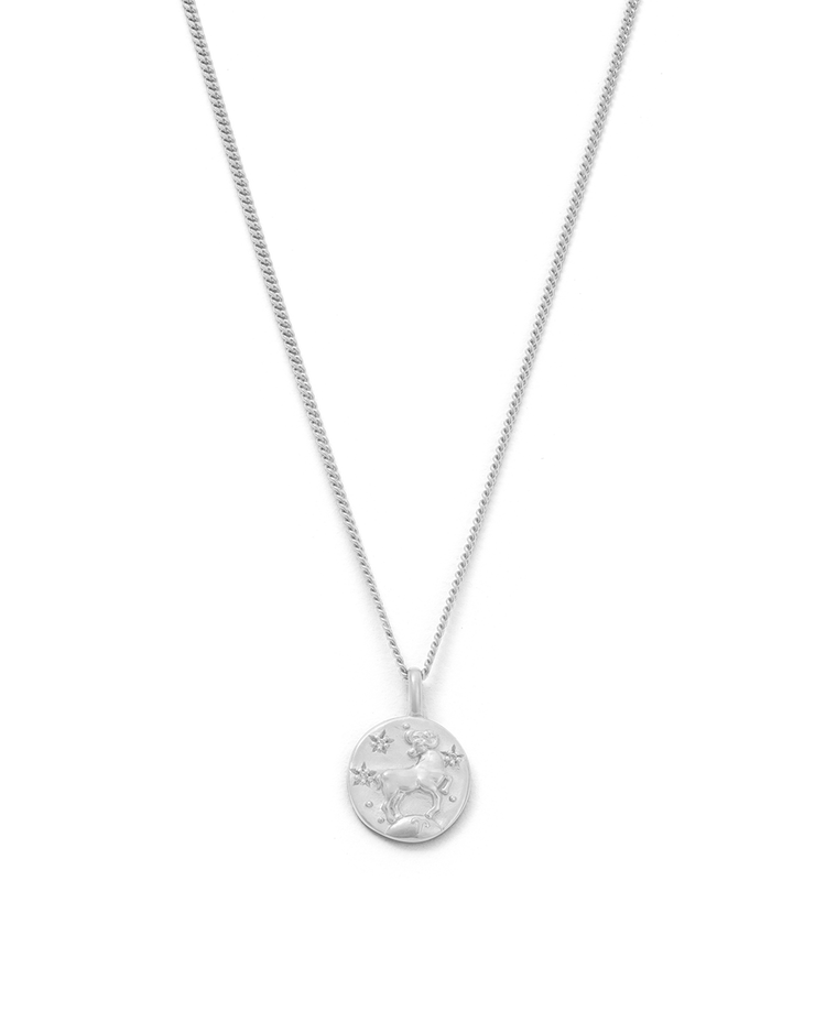 ARIES PETITE ZODIAC NECKLACE (STERLING SILVER) IMAGE 1
