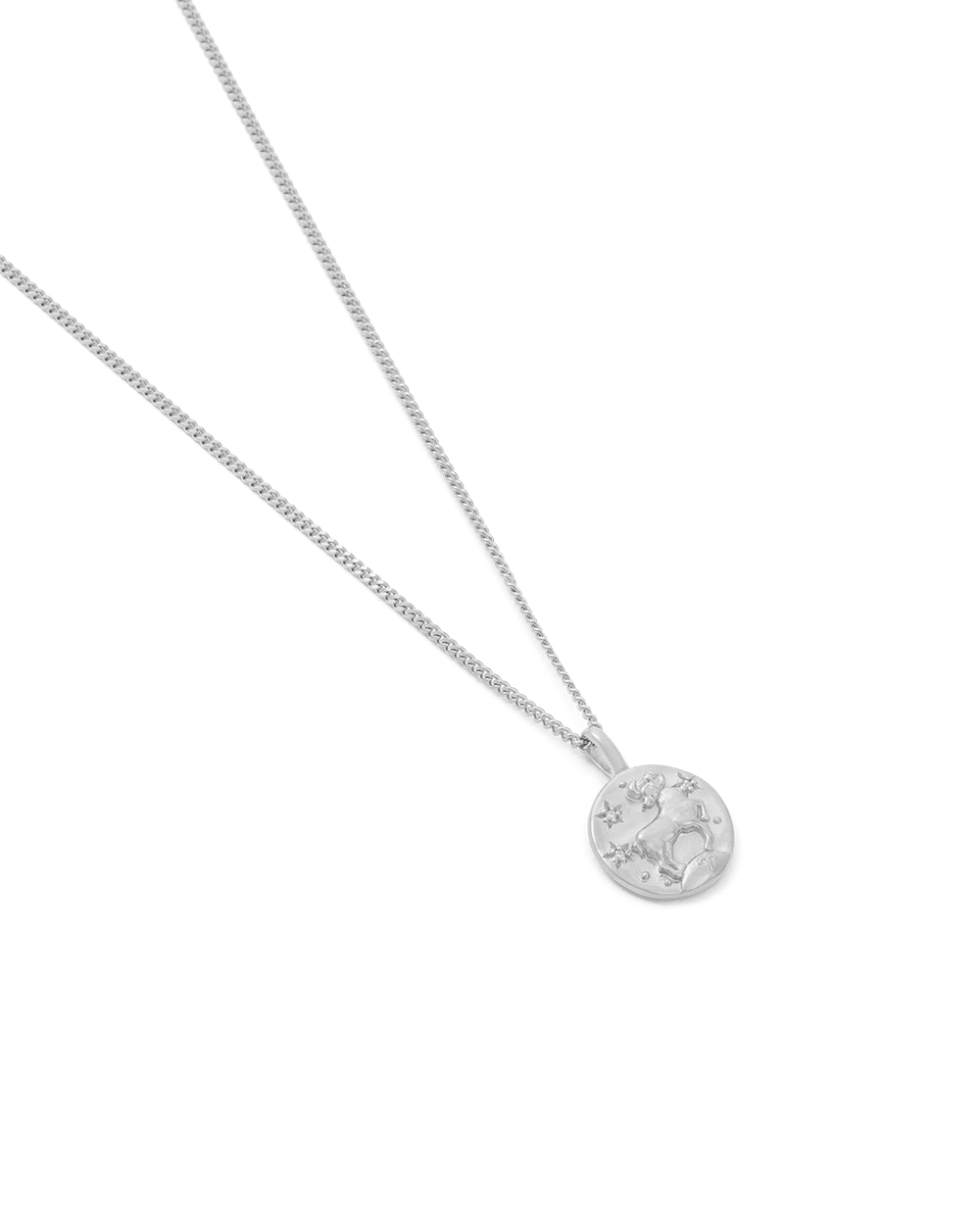 ARIES PETITE ZODIAC NECKLACE (STERLING SILVER) IMAGE 4