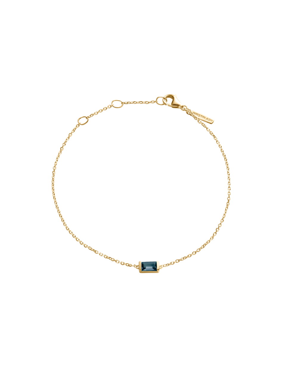 BAGUETTE BIRTHSTONE BRACELET (18K GOLD VERMEIL) SEPTEMBER