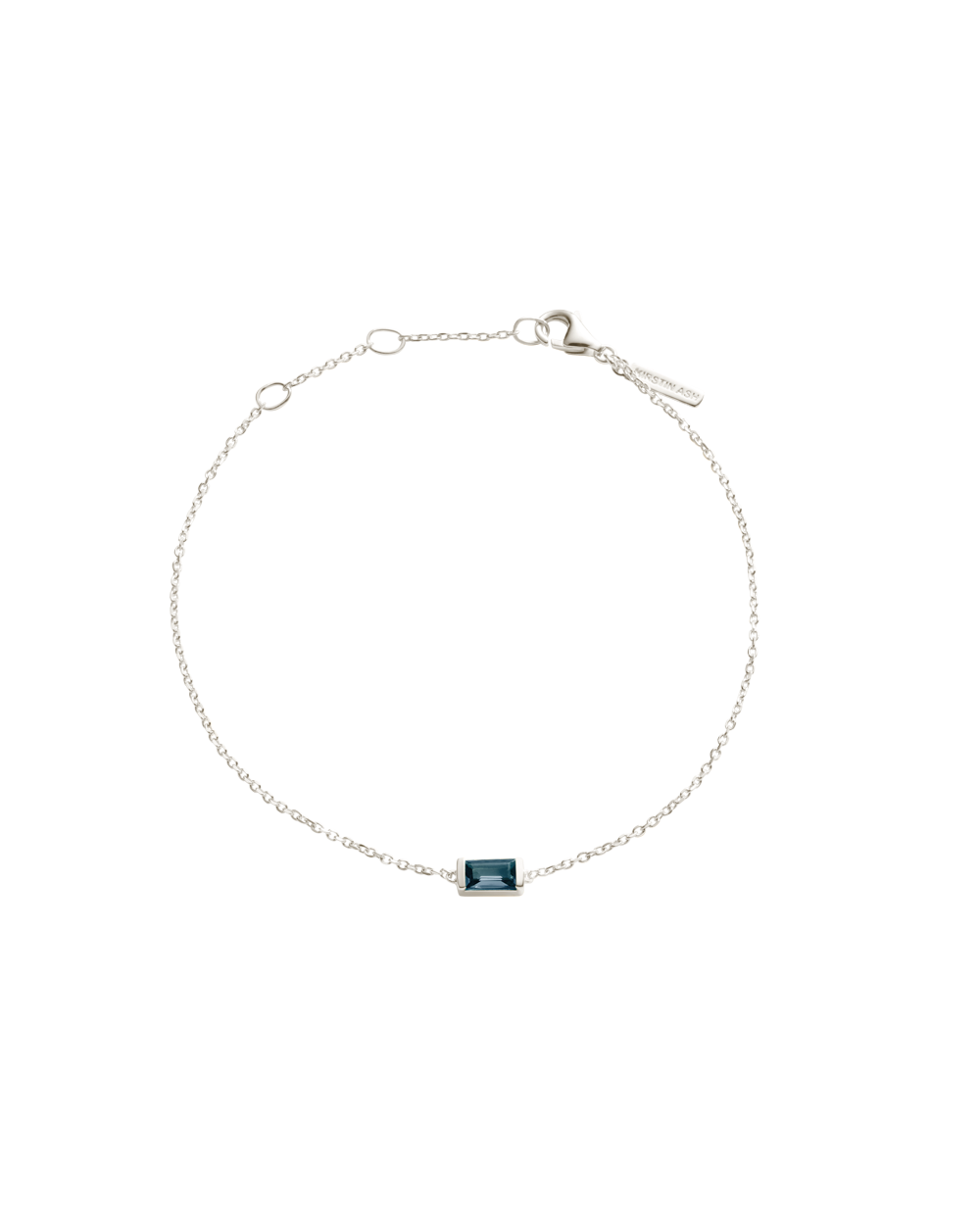 BAGUETTE BIRTHSTONE BRACELET (STERLING SILVER) SEPTEMBER