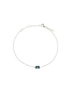 BAGUETTE BIRTHSTONE BRACELET (STERLING SILVER) SEPTEMBER
