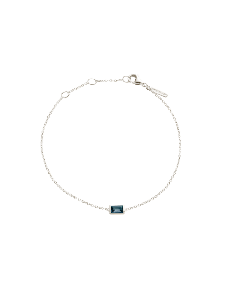 BAGUETTE BIRTHSTONE BRACELET (STERLING SILVER) SEPTEMBER