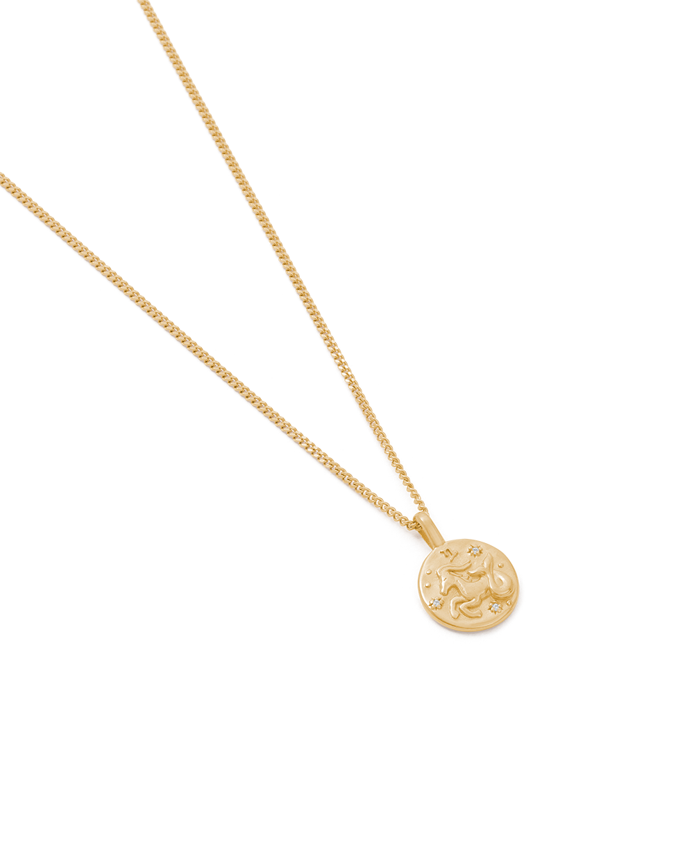 CAPRICORN PETITE ZODIAC NECKLACE (18K GOLD VERMEIL) IMAGE 4