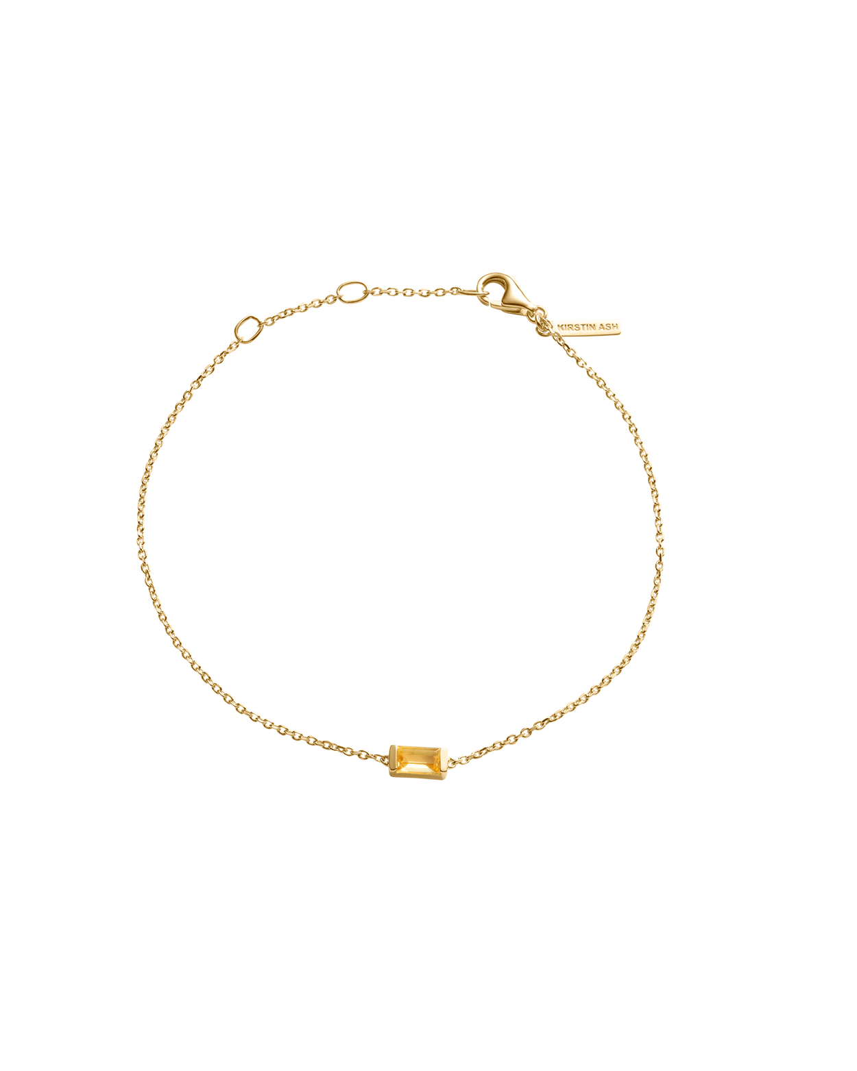 BAGUETTE BIRTHSTONE BRACELET (18K GOLD VERMEIL) NOVEMBER