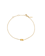 BAGUETTE BIRTHSTONE BRACELET (18K GOLD VERMEIL) NOVEMBER
