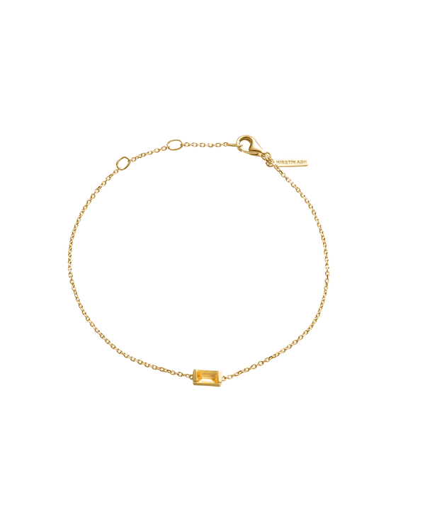 BAGUETTE BIRTHSTONE BRACELET (18K GOLD VERMEIL) NOVEMBER