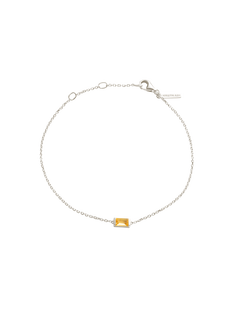 BAGUETTE BIRTHSTONE BRACELET (STERLING SILVER) NOVEMBER