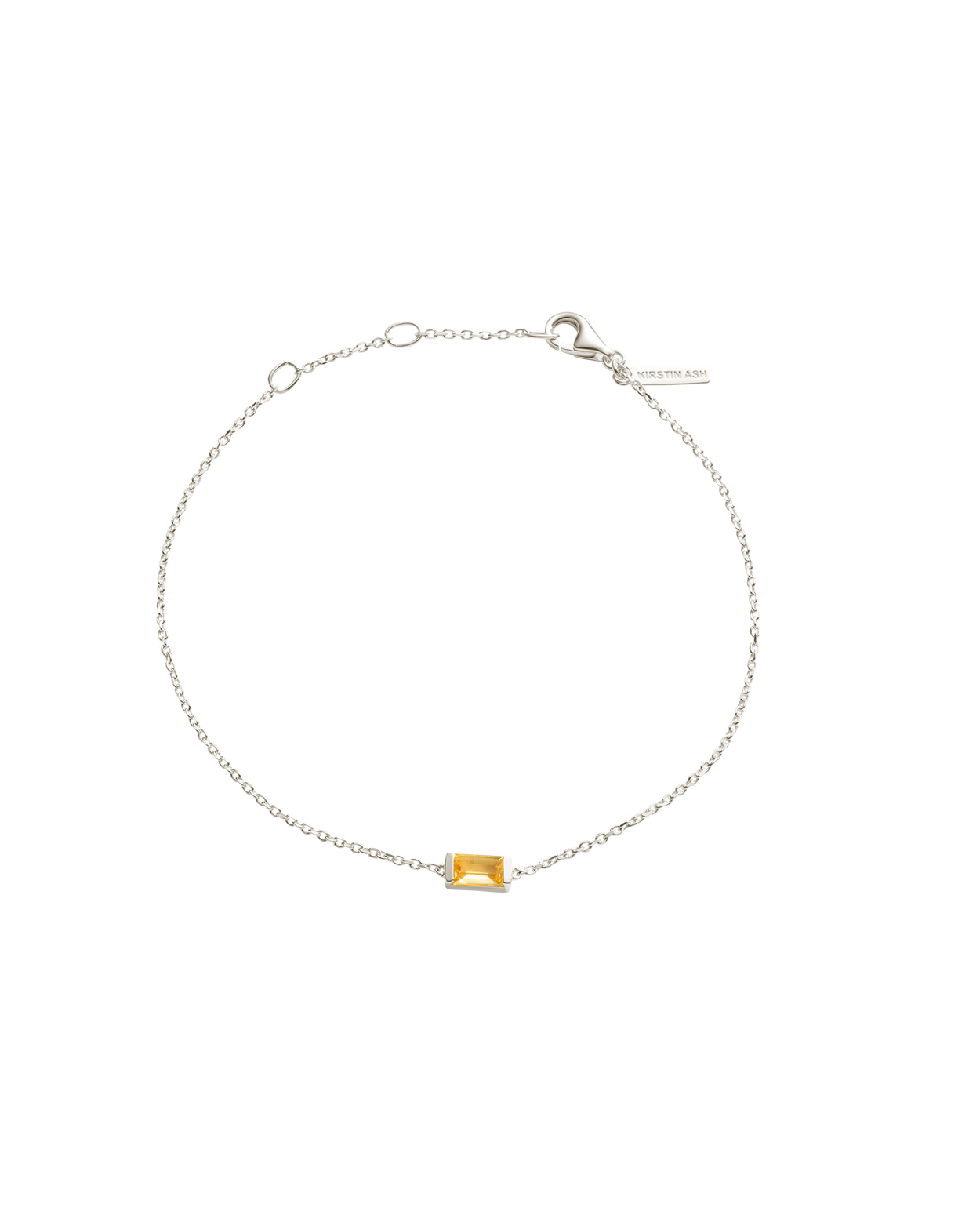 BAGUETTE BIRTHSTONE BRACELET (STERLING SILVER) NOVEMBER