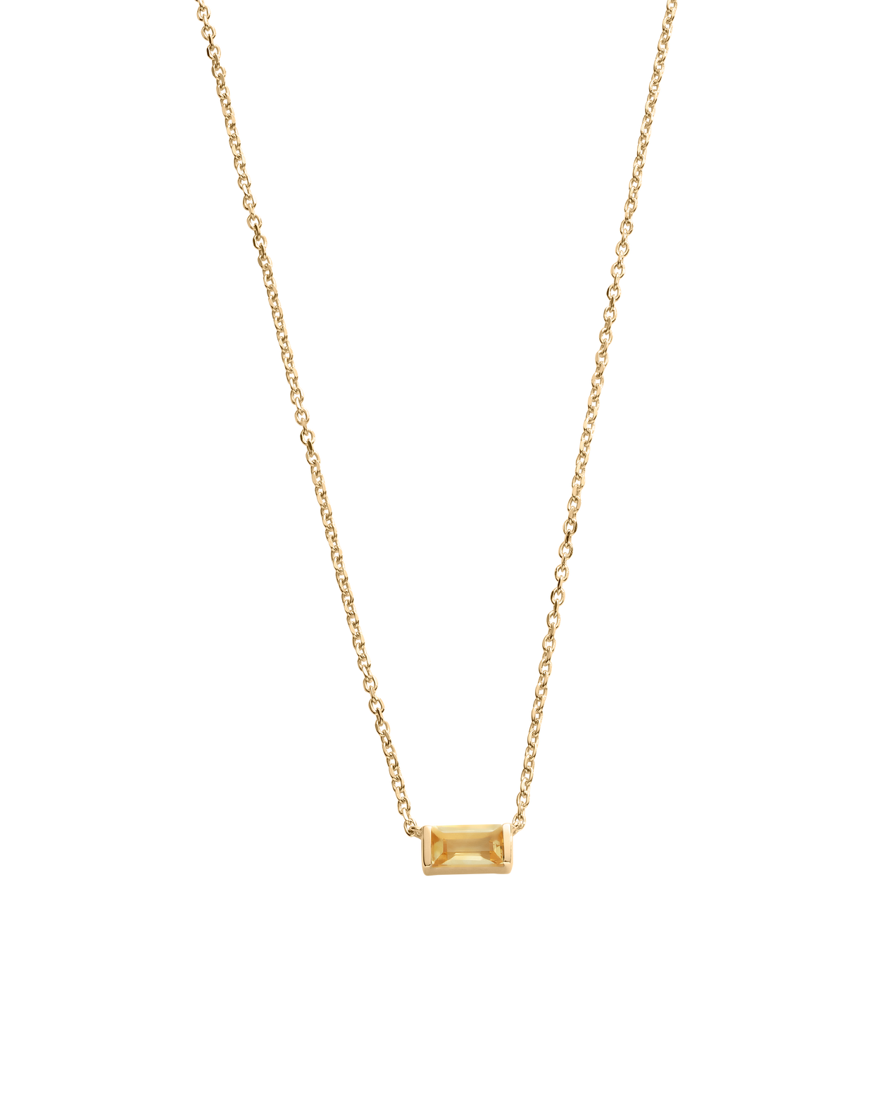 BAGUETTE BIRTHSTONE NECKLACE (18K GOLD VERMEIL) NOVEMBER