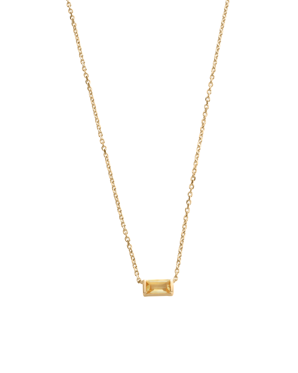 BAGUETTE BIRTHSTONE NECKLACE (18K GOLD VERMEIL) NOVEMBER