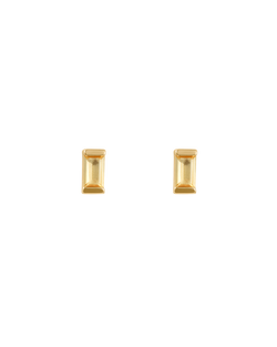 BAGUETTE BIRTHSTONE STUDS (18K GOLD PLATED) NOVEMBER
