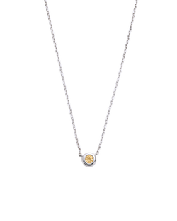 PETITE BIRTHSTONE NECKLACE (STERLING SILVER) NOVEMBER