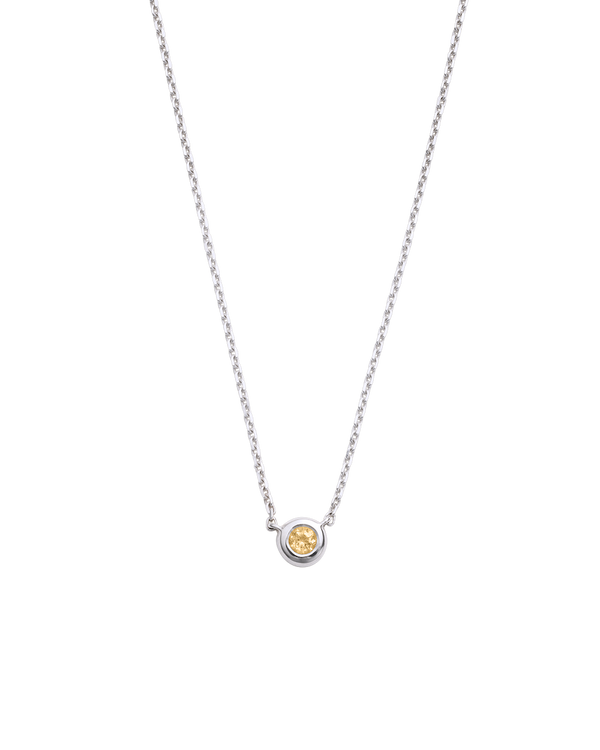 PETITE BIRTHSTONE NECKLACE (STERLING SILVER) NOVEMBER