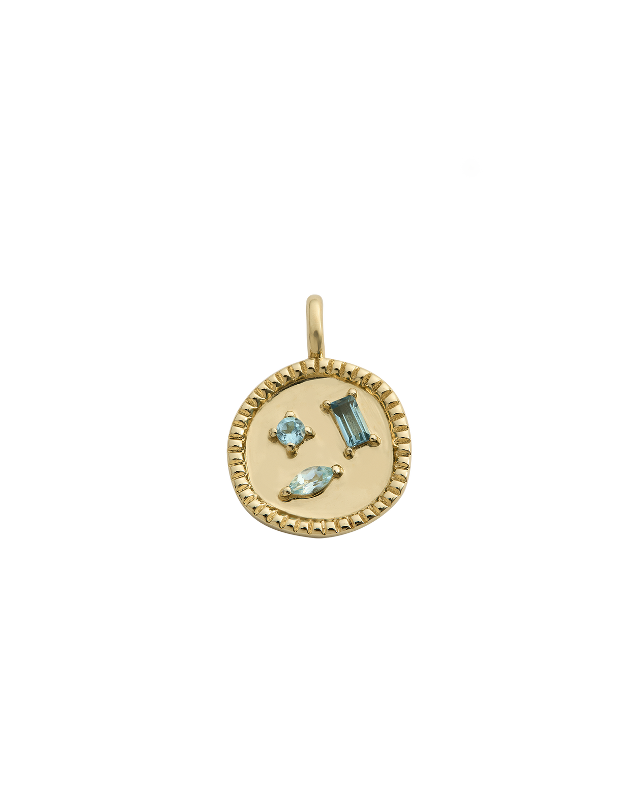 CREATIVITY REIGNS BLUE TOPAZ CHARM (9K GOLD) IMAGE 1
