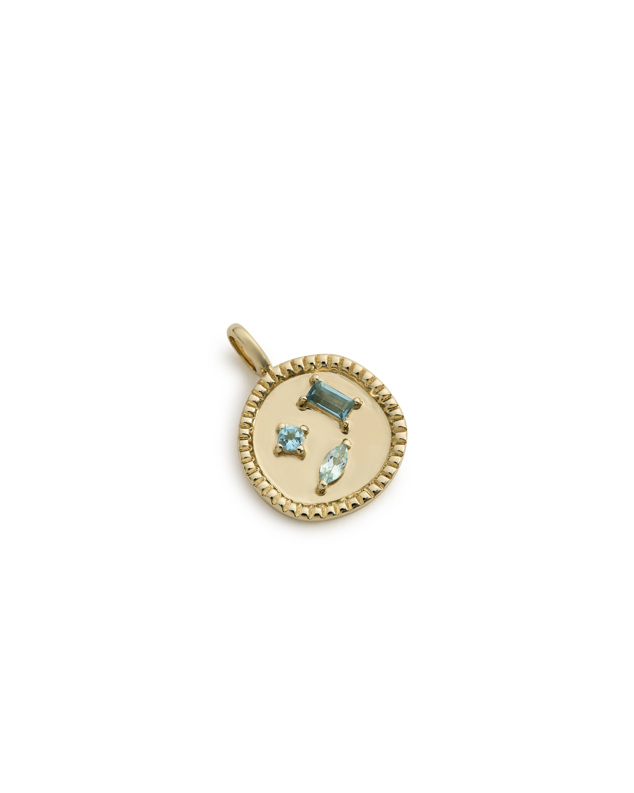 CREATIVITY REIGNS BLUE TOPAZ CHARM (9K GOLD) IMAGE 4