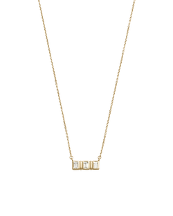 ELYSIUM BAGUETTE SAPPHIRE NECKLACE (9K GOLD) IMAGE 1