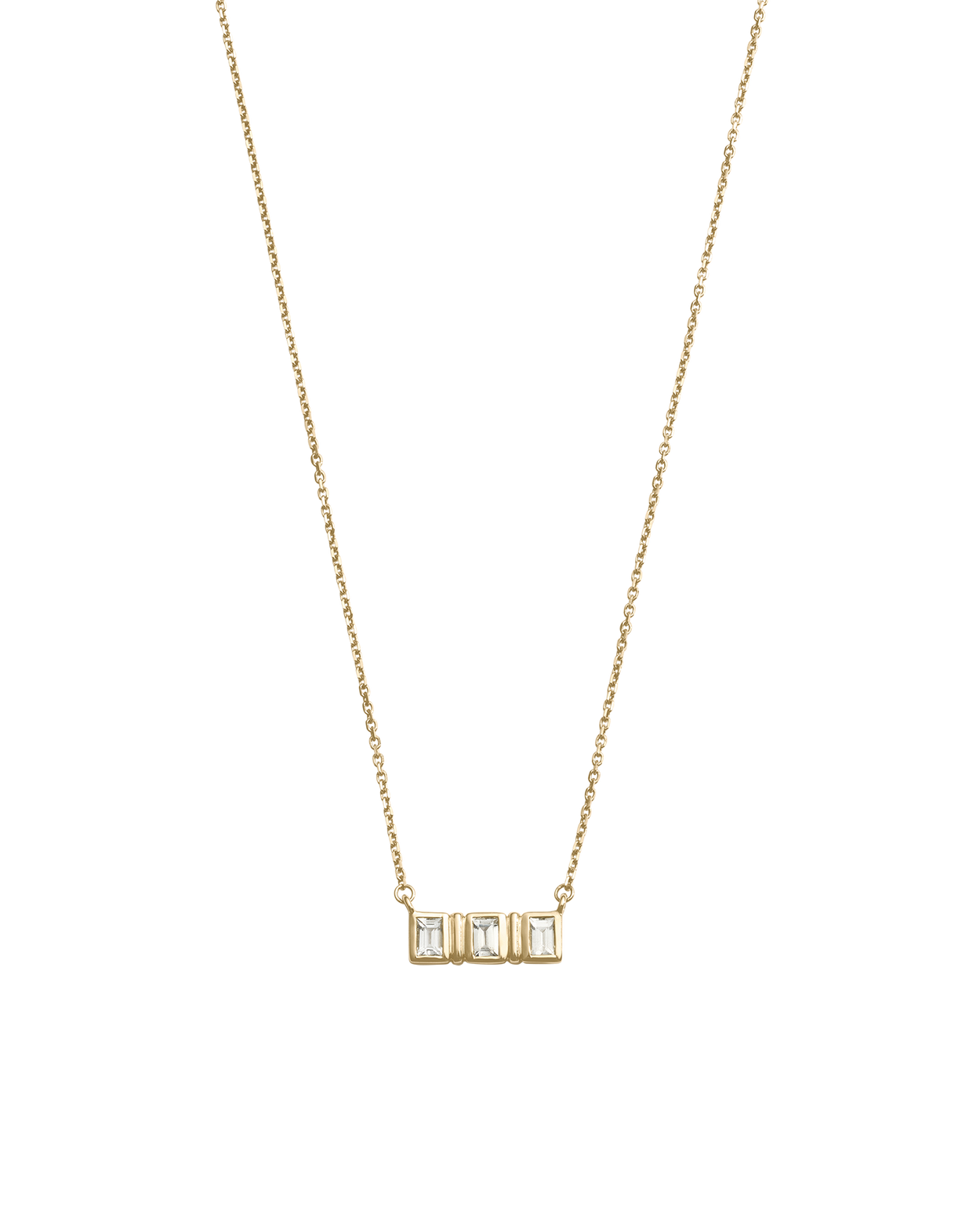 ELYSIUM BAGUETTE SAPPHIRE NECKLACE (9K GOLD) IMAGE 1