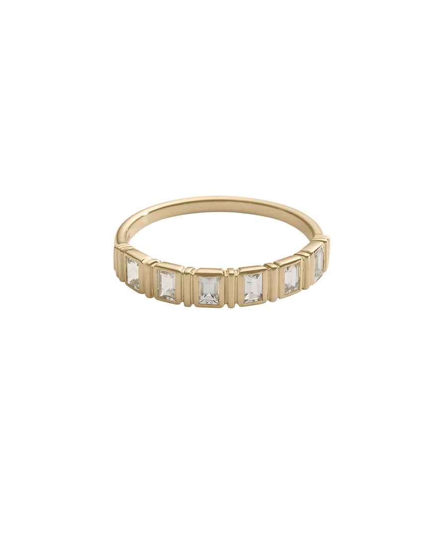 ELYSIUM BAGUETTE SAPPHIRE RING (GOLD) IMAGE 1