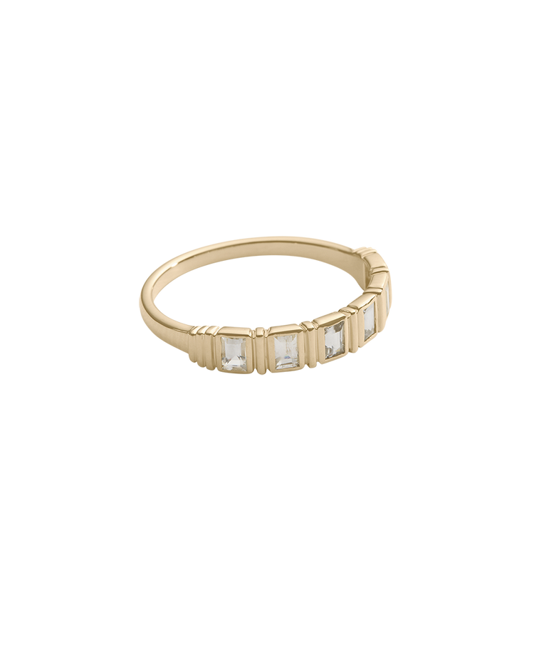 ELYSIUM BAGUETTE SAPPHIRE RING (GOLD)