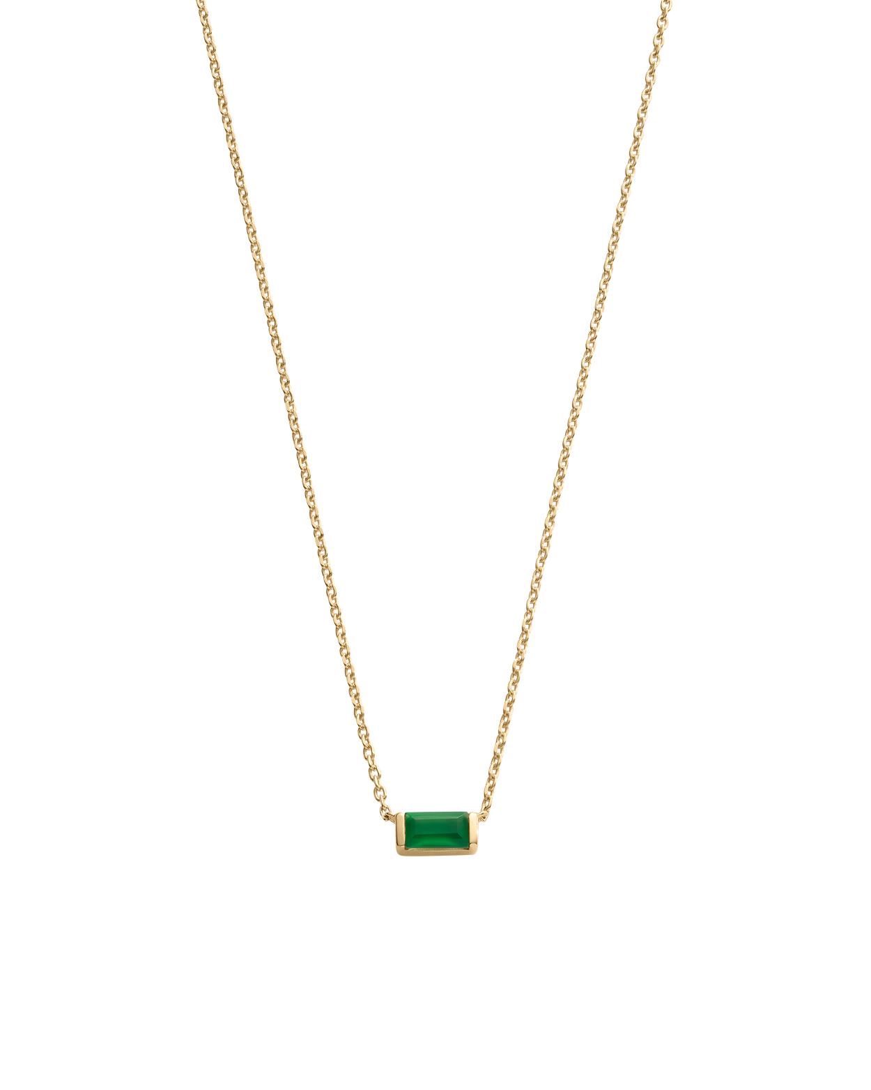 BAGUETTE BIRTHSTONE NECKLACE (18K GOLD VERMEIL) MAY