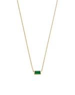 BAGUETTE BIRTHSTONE NECKLACE (18K GOLD VERMEIL) MAY