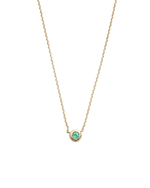 PETITE BIRTHSTONE NECKLACE (9K GOLD) MAY