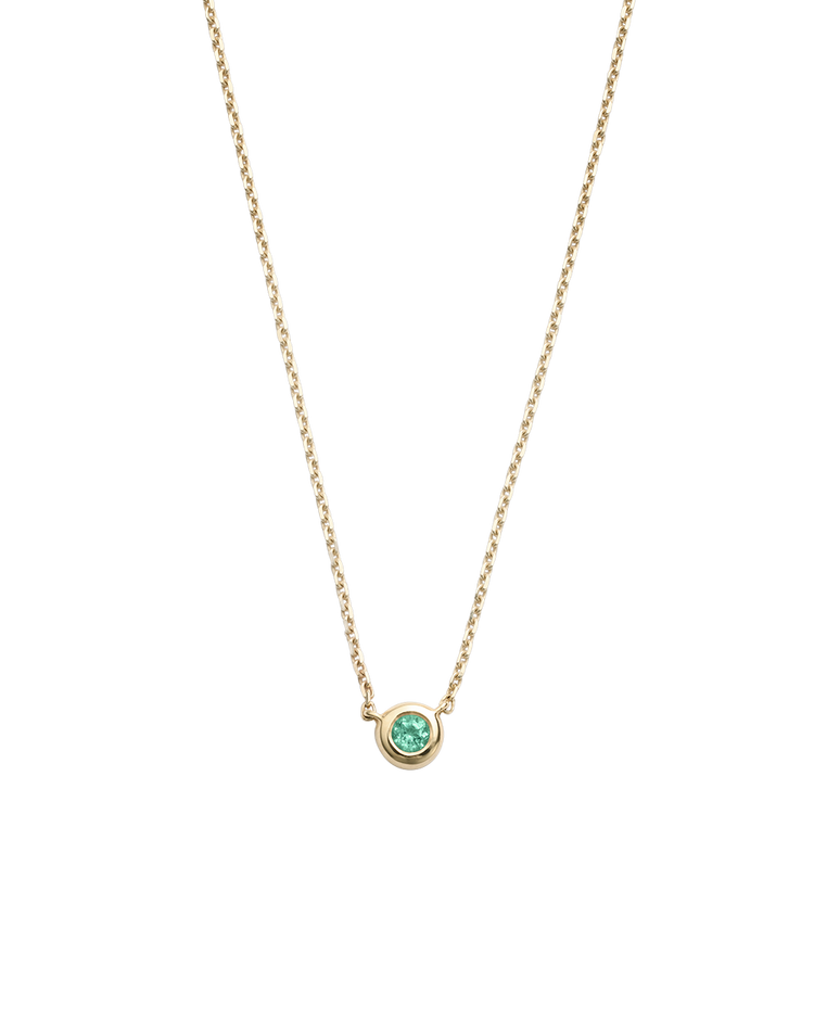 PETITE BIRTHSTONE NECKLACE (9K GOLD) MAY