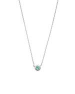 PETITE BIRTHSTONE NECKLACE (STERLING SILVER) MAY