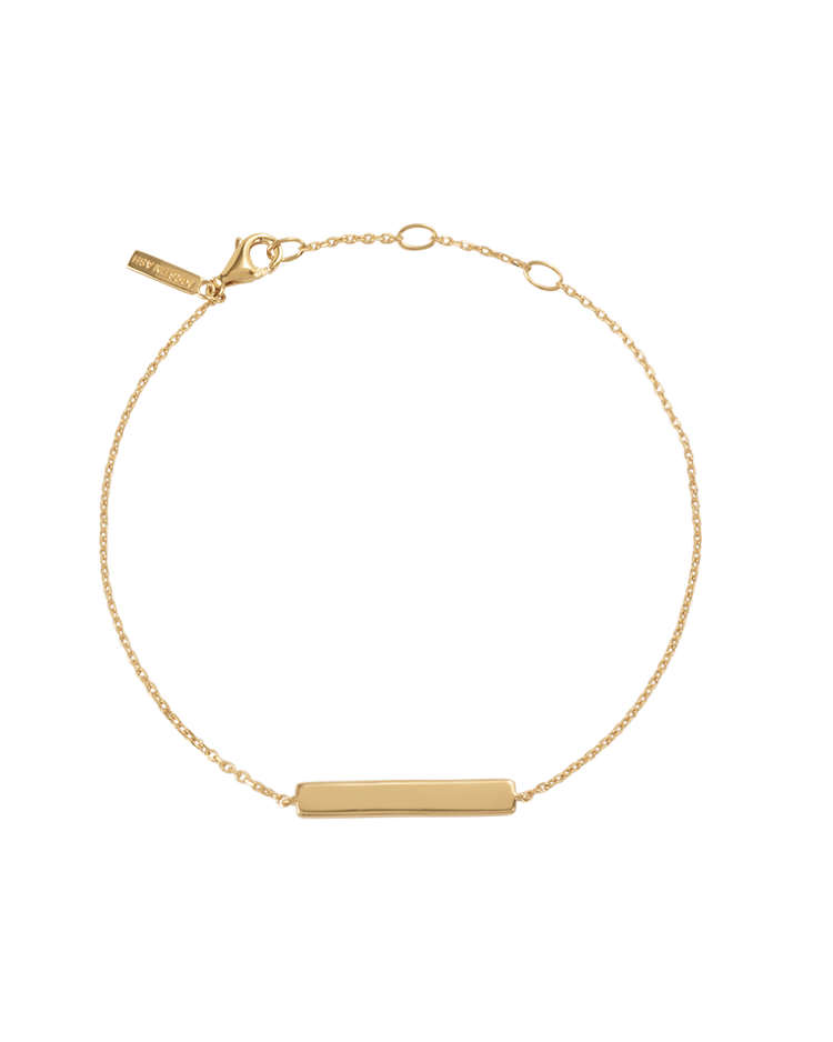 ENGRAVABLE BAR BRACELET (18K GOLD VERMEIL)