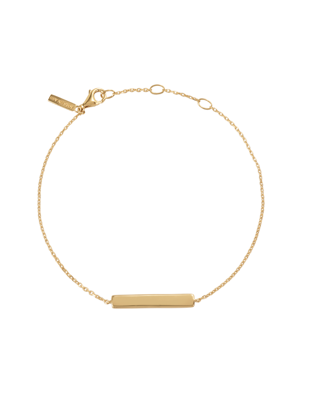 ENGRAVABLE BAR BRACELET (18K GOLD VERMEIL)