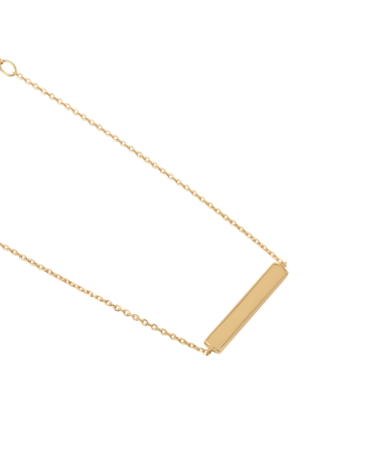 ENGRAVABLE BAR BRACELET (18K GOLD VERMEIL)
