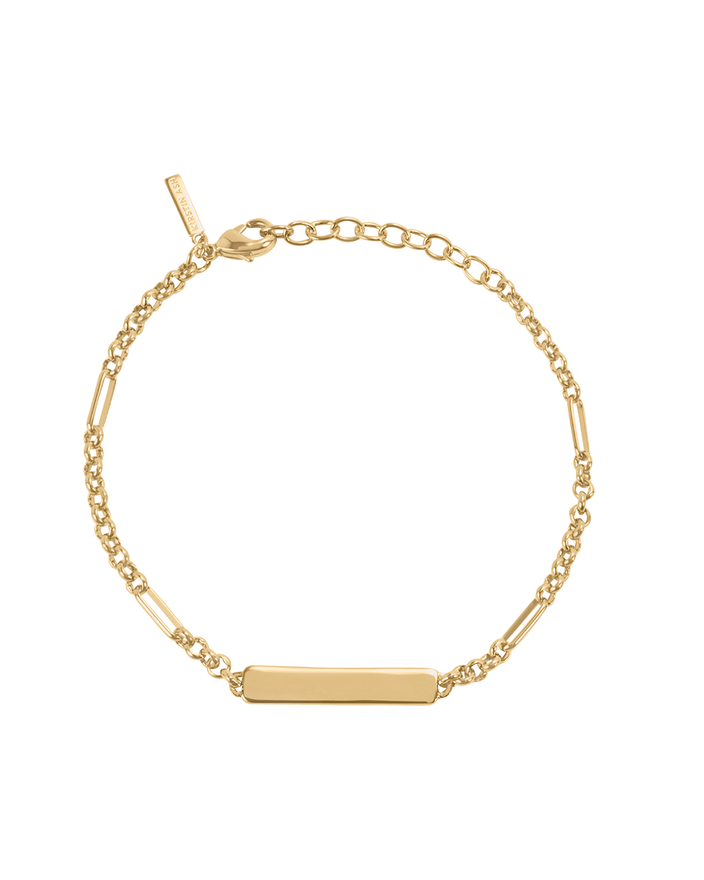 ENGRAVABLE BELCHER CHAIN BRACELET (18K GOLD PLATED)