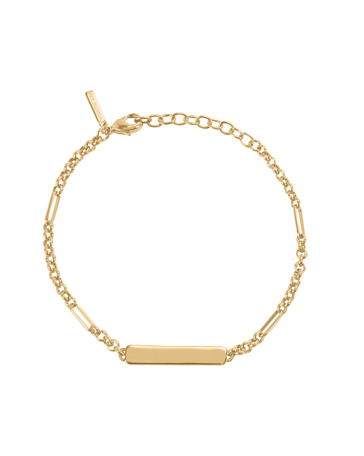 ENGRAVABLE BELCHER CHAIN BRACELET (18K GOLD PLATED)