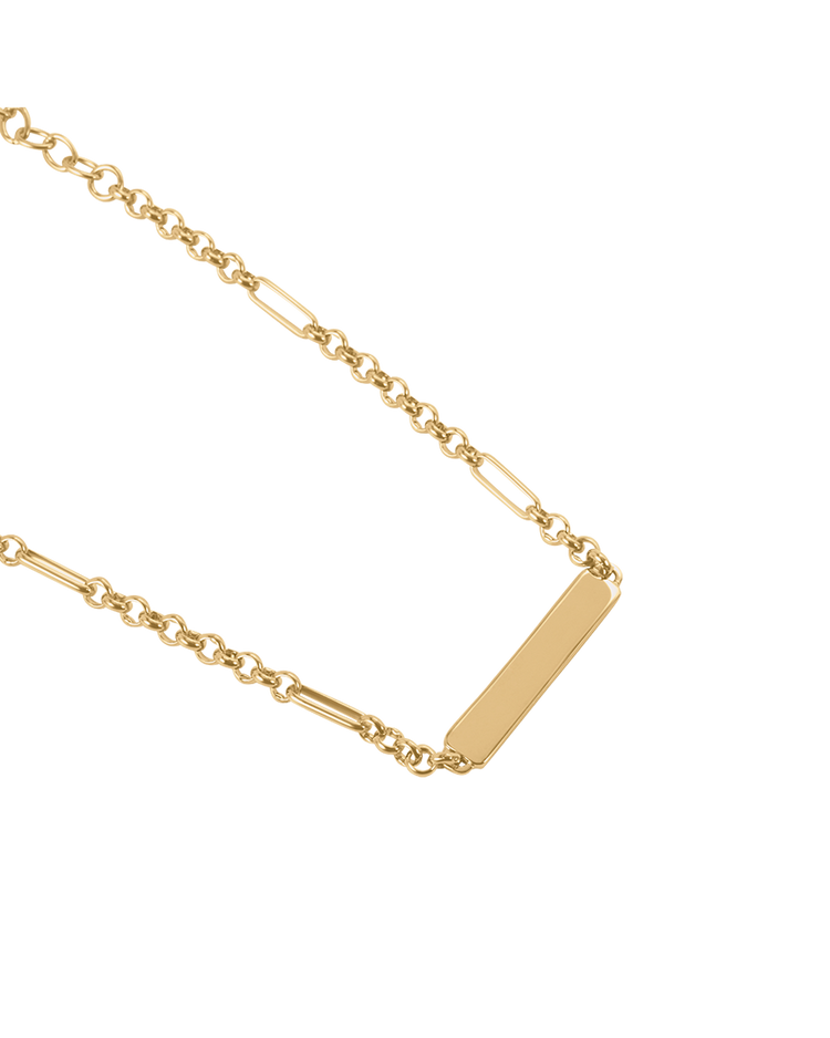 ENGRAVABLE BELCHER CHAIN BRACELET (18K GOLD PLATED)