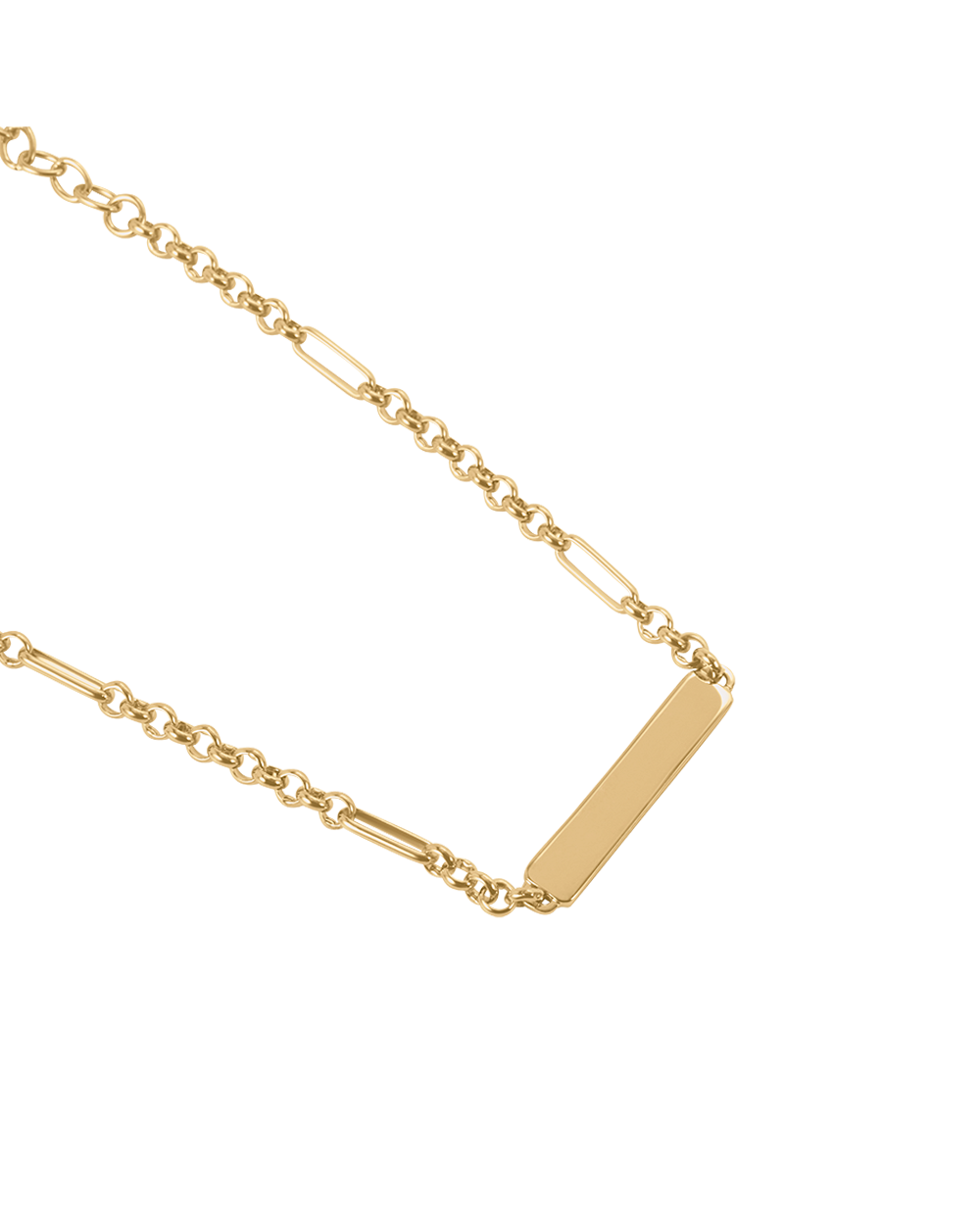 ENGRAVABLE BELCHER CHAIN BRACELET (18K GOLD PLATED)