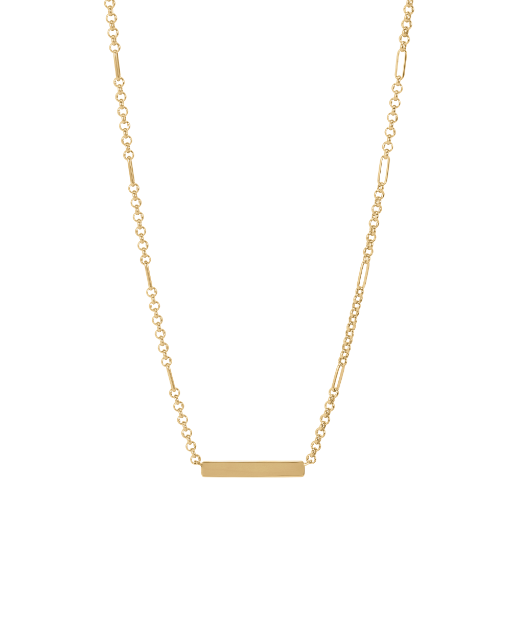 ENGRAVABLE BELCHER CHAIN NECKLACE (18K GOLD PLATED)